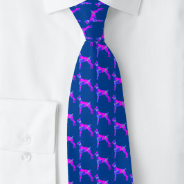 Doberman Pinscher Hund PinkBlue Silhouette Blue Slips