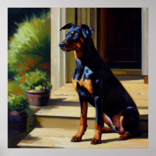 Doberman Pinscher Hund Poster