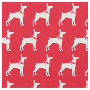 Doberman Pinscher Hund Silhouette Pet Dobie Red Tyg