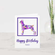 Doberman Pinscher Hund Silhouette PPY&B Birthday
