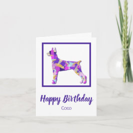 Doberman Pinscher Hund Silhouette PPY&B Birthday Kort