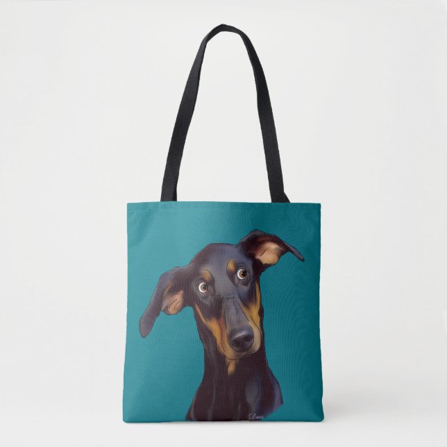 Doberman Pinscher Hund Tygkasse (Framsida)