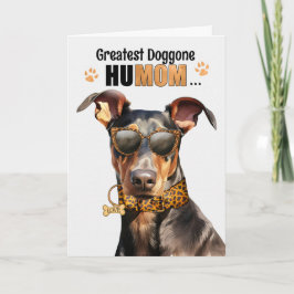Doberman Pinscher Hund Underbarare HuMOM Mors dag Helgkort