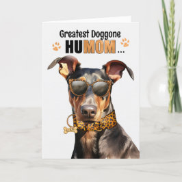 Doberman Pinscher Hund Underbarare HuMOM Mors dag Helgkort