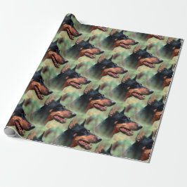 Doberman Pinscher i Skogen Presentpapper