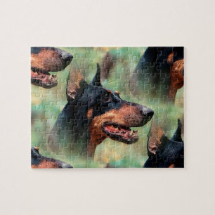 Doberman Pinscher i Skogen Pussel