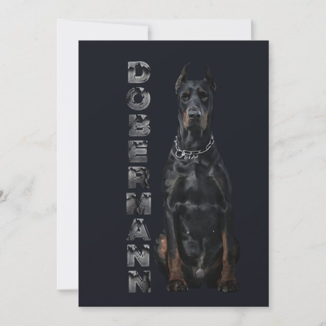 Doberman Pinscher Inbjudningar (Framsida)