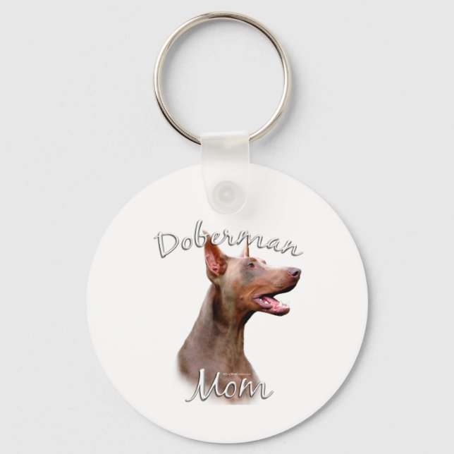 Doberman Pinscher (Isabella) Mamma 2 Nyckelring (Framsida)