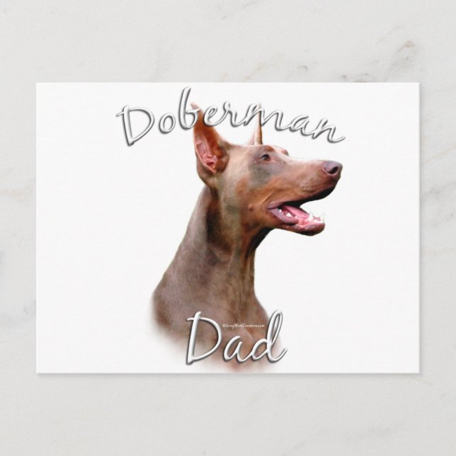 Doberman Pinscher (Isabella) Pappa 2 Vykort (Framsida)