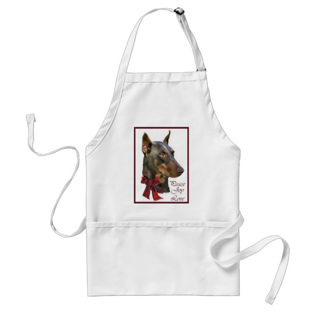 Doberman Pinscher jul Förkläde (Framsidan)
