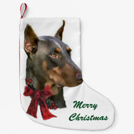 Doberman Pinscher jul Liten Julstrumpa