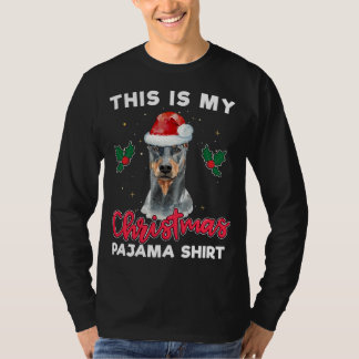 Doberman Pinscher jul Pajama Santa Hund älskare T Shirt