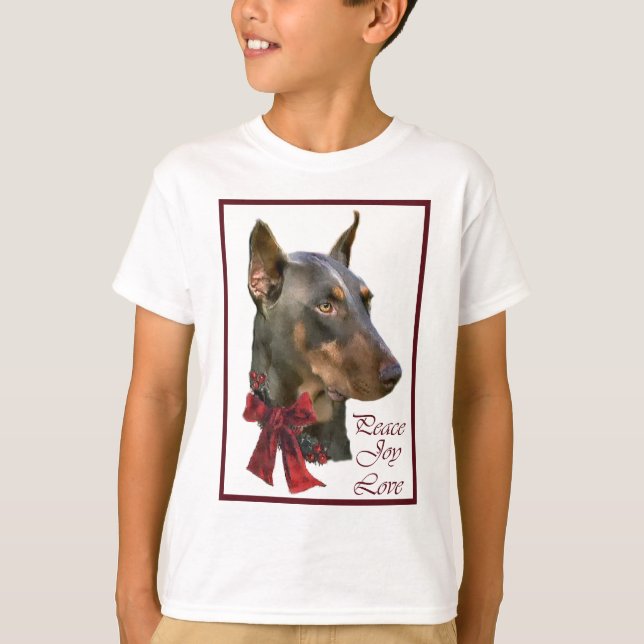 Doberman Pinscher jul Tee (Framsida)