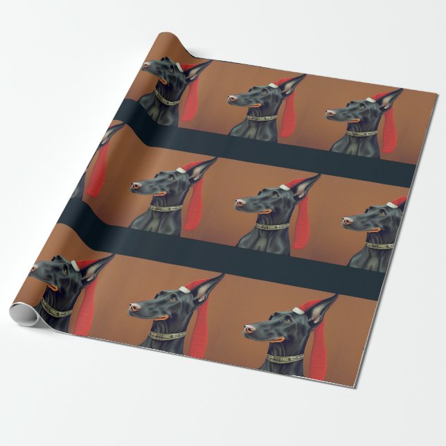 Doberman Pinscher-julafton Papper Presentpapper (Utrullad)