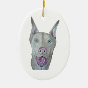 Doberman Pinscher Julgransprydnad Keramik