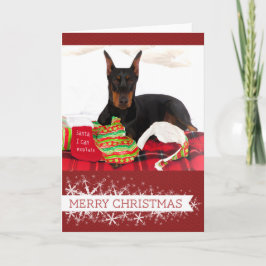 Doberman Pinscher-julkort Helgkort