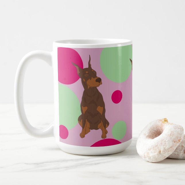 Doberman Pinscher Kaffemugg (Med munk)
