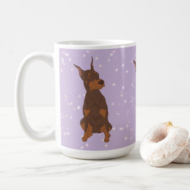Doberman Pinscher Kaffemugg (Med munk)