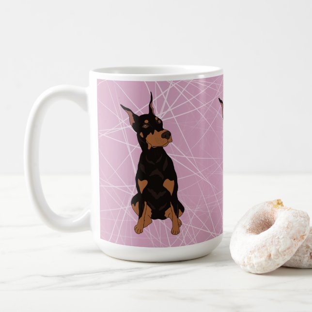 Doberman Pinscher Kaffemugg (Med munk)