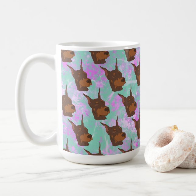 Doberman Pinscher Kaffemugg (Med munk)