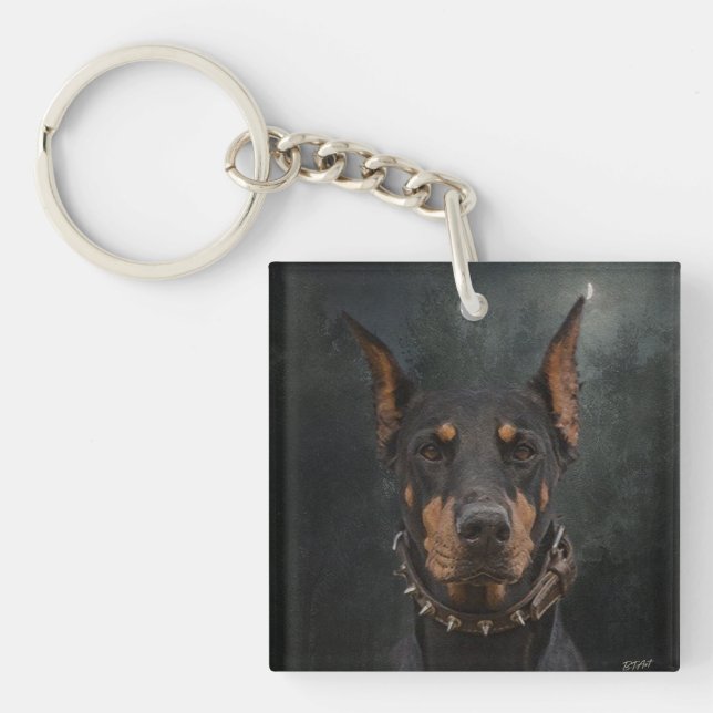 Doberman Pinscher Keychain (Framsidan)