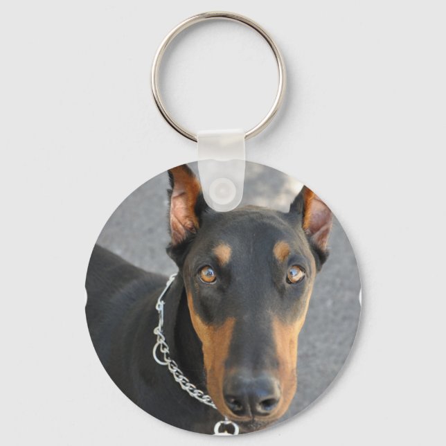 Doberman Pinscher Keychain Nyckelring (Framsida)