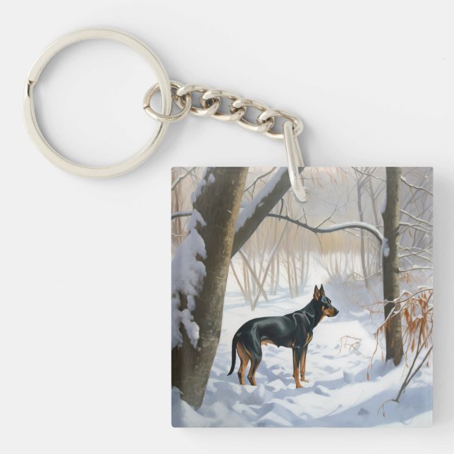 Doberman Pinscher Låt det snöa jul (Framsidan)