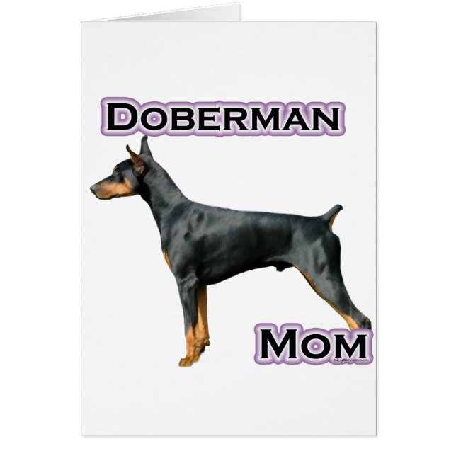 Doberman Pinscher Mamma 4 Hälsningskort (Framsidan)