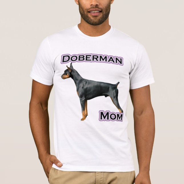 Doberman Pinscher Mamma 4 Tee Shirt (Framsida)