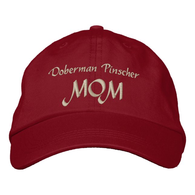 Doberman Pinscher MAMMA Gifts Broderad Keps (Framsida)