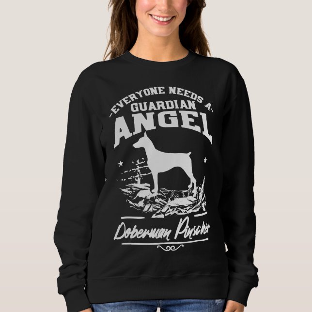 Doberman Pinscher Mamma Pappa T Shirt (Framsida)