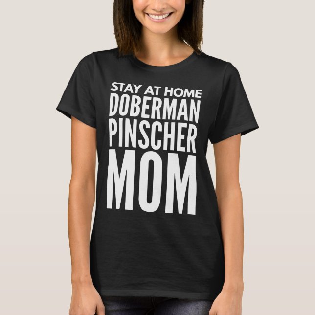 Doberman Pinscher Mamma Passande Scoop T Shirt (Framsida)