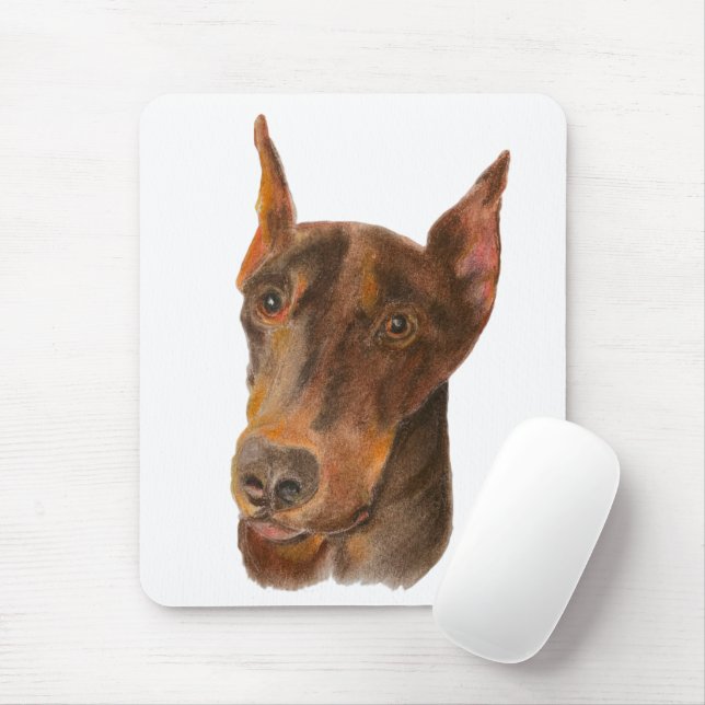 Doberman Pinscher Mouse Pad Musmatta (Med mus)