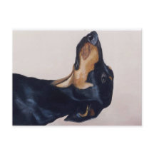 Doberman Pinscher Original Hund Art-vykort