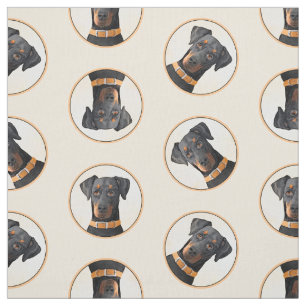 Doberman Pinscher Painting Dobie Uncropping Hund A Tyg