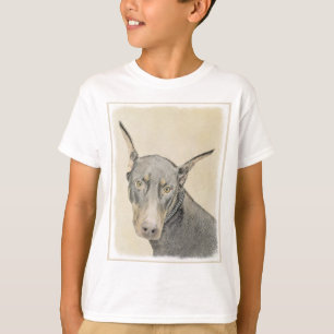 Doberman Pinscher Painting - Original Hund Art T Shirt