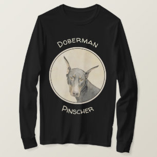 Doberman Pinscher Painting - Original Hund Art T Shirt