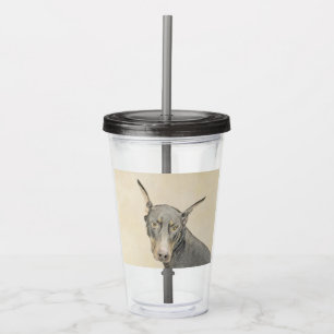 Doberman Pinscher Painting - Original Hund Art Take Away Mugg