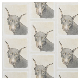 Doberman Pinscher Painting - Original Hund Art Tyg
