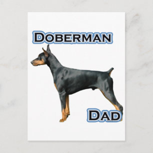 Doberman Pinscher Pappa 4 Vykort