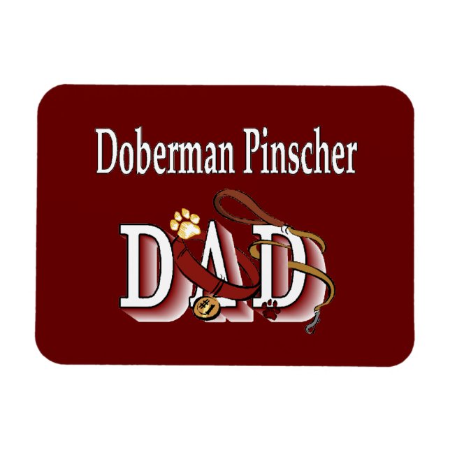 Doberman Pinscher Pappa Magnet (Horisontell)