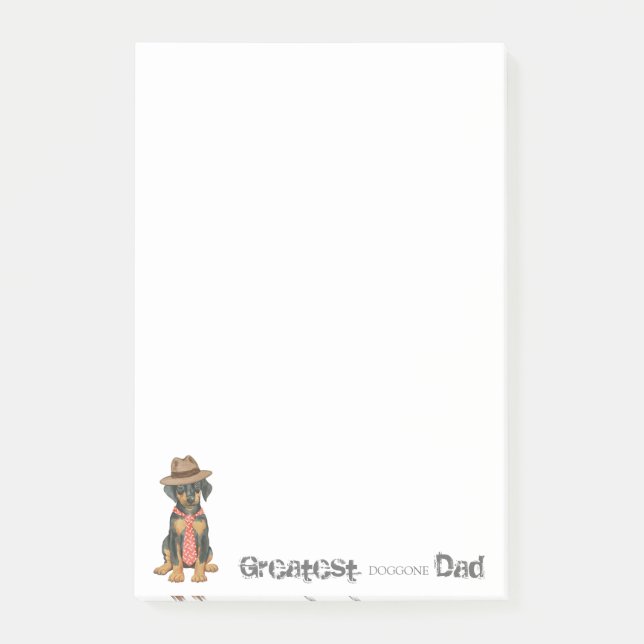 Doberman Pinscher Pappa Post-it Block (Framsida)
