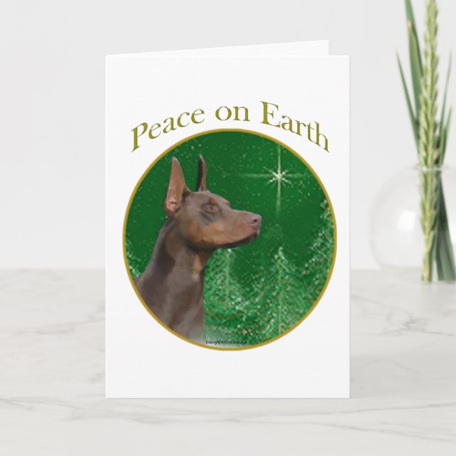Doberman Pinscher Peace Helgkort (Framsida)
