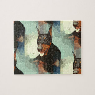 Doberman Pinscher Porträtt Pussel
