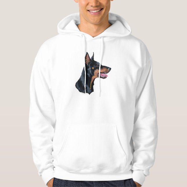 Doberman Pinscher-profil Hoodie (Framsida)