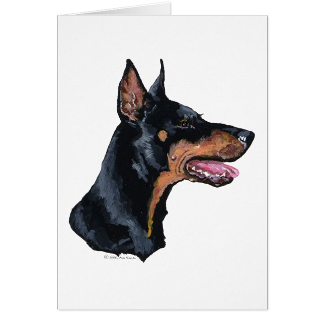 Doberman Pinscher Profile Hälsningskort (Framsidan)