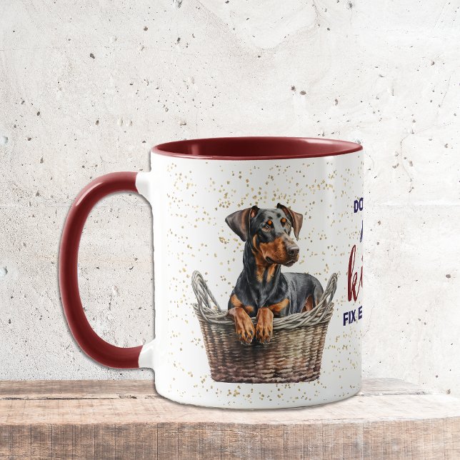 Doberman Pinscher Puppy Kisses åtgärdar allt Mugg (Skapare uppladdad)