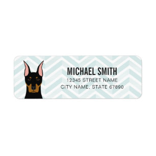 Doberman Pinscher Returetiketters Returadress Etikett
