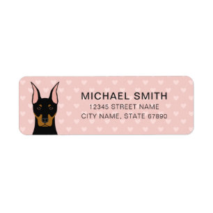 Doberman Pinscher Returetiketters Returadress Etikett