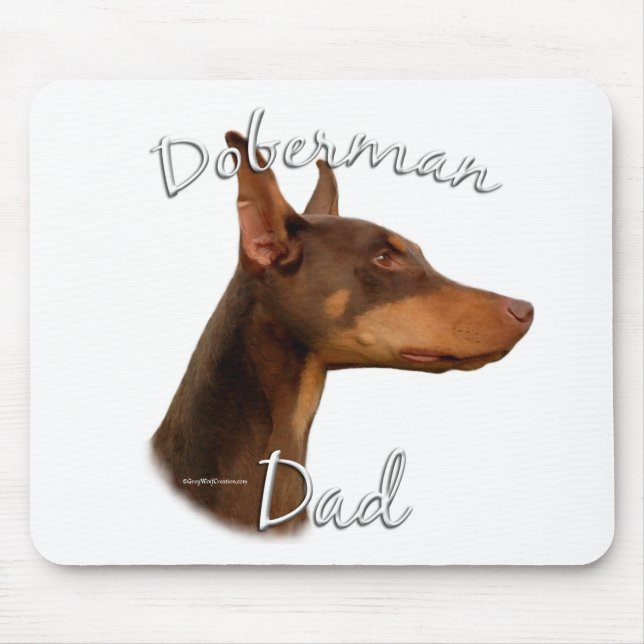 Doberman Pinscher (röd) Pappa 2 Musmatta (Framsidan)